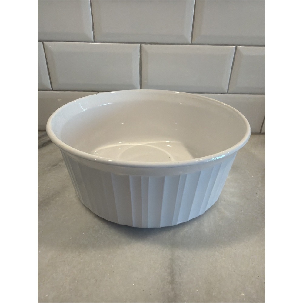 CorningWare Casserole Dish French White Bowl VTG F-1-B 2.5 L OLA002